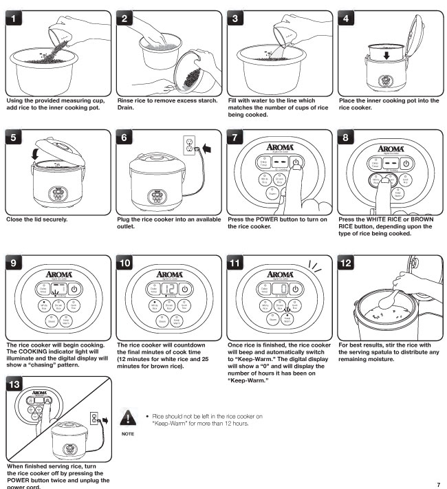 Aroma Mini Rice Cooker Manual