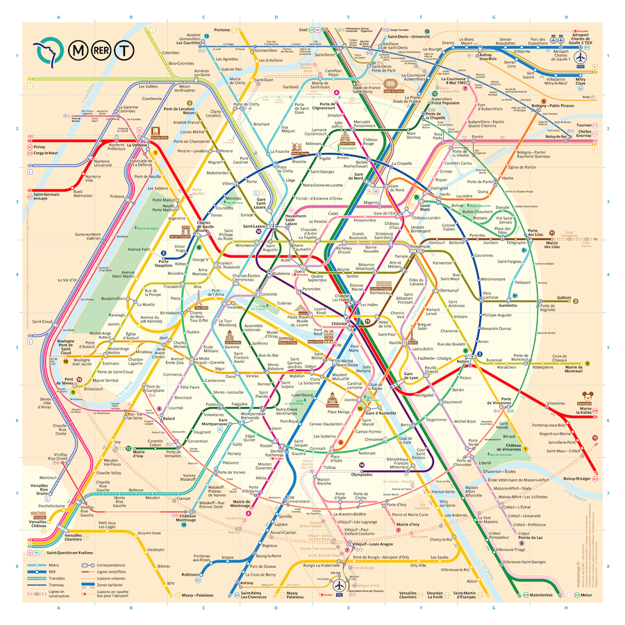 Paris Metro Map + Subtraction.com